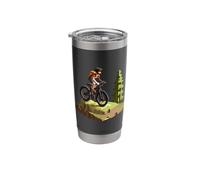 Mountain Bike Pixel Art Stainless Steel Insulated Tumbler