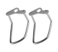 Mountain Bike Rear Derailleur Protector Guard Rack Stainless Steel Anti-Scratch Gear Protection Mount Installation Kit 2 Pieces Set(black*1 silver*1)