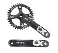 Mountain Bike Right Left Square Crank Arms Single Crank Ring Set 170MM 104 BCD Aluminum Alloy Bike Crankset for 8/9/10/11 Speed