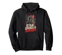 Mountain Bike Star-Spangled Shredder Patriotic USA MTB Pullover Hoodie