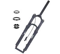 Mountain Bike Suspension Forks Disc Brake Remote Lockout 26 27.5 29 In With Air Damping 100x15mm Thru Axle Fork 28.6mm Straight Tube Bicycle Front Fo(Black,29inch)