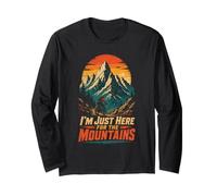 Mountain Bike Trail I'm Just Here for The Mountains Long Sleeve T-Shirt
