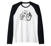 Mountain Bike Trail Riding MTB Gift Design Raglan Baseball Tee
