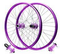 Mountain Bike Wheelset 26" 27.5 29 Inch, Aluminum Alloy Purple Rim HG Disc Brake 120 Sound Front & Rear Bicycle Wheels for 7-12 Speed Cassette 2130 G