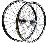 Mountain Bike Wheelset 26/27.5/29 Inch, Double-Wall Alloy Disc Brake MTB Wheels, 32H Stainless Steel Spokes Bike Wheels HG Hub 7-12 Speed,Green,27.5inch