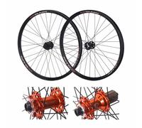 Mountain Bike Wheelset 26 27.5 29inch Front Rear Wheels Disc Brake Rim For Dirt Jump Bike/XC/AM, For 1.9-2.8'' Tires(Orange hub,29"_15*100/12 * 142MM)