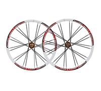 Mountain Bike Wheelset 26 Inch Front Rear Bicycle Wheel 6 Nail Disc Brake Quick Release 24 Hole Straight Pull Bearing Hub For 8 9 10 Speed