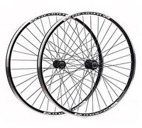 Mountain Bike Wheelset, Mountain Bike Wheelset 26 Inch Black Silver Rim Brake Quick Release Hub for 6 7 8 Speed Rotary Flywheel(Black)