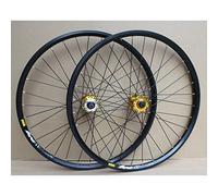Mountain Bike Wheelset, MTB Wheelset 24 Inch Disc Brake 8-10 Speed 32H Quick Release 100/135mm Hub Double Layer Rim Multicolor Pack of 2(Gold)