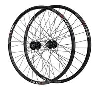Mountain Bike Wheelset, MTB Wheelset Aluminum Double Wall Disc Brake 26/27.5/29 inch Black Pack Of 2 7-11 Speed(26 inch)