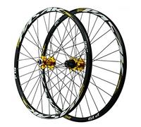 Mountain Bike Wheelset, MTB Wheelset QR Disc Brake 32H Aluminum Double Wall 7-11 Speed Multiple Sizes Multicolor(Gold,27.5 inch)