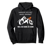 Mountain Bike Why I Ride with Battery for Mountain Bikers Pullover Hoodie