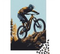 Mountain Biker in Action 1000 Pc Cardboard DIY Adventure Cycling Style Puzzle Adults/Teens, Challenging Activity, Stress Relief, Vibrant Colours & Wall Decor 38x26cm/1000pcs