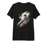 Mountain Biker in Action - Steep Drops Focus Premium T-Shirt