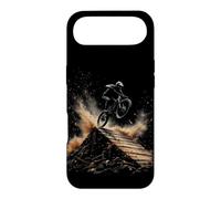 Mountain Biker Jumping Over Ramp with Dust Clouds Case for iPhone Air