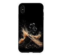 Mountain Biker Jumping Over Ramp with Dust Clouds Case for iPhone XS Max