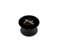Mountain Biker Jumping Over Ramp with Dust Clouds PopSockets Adhesive PopGrip