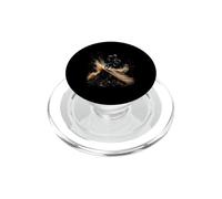 Mountain Biker Jumping Over Ramp with Dust Clouds PopSockets PopGrip for MagSafe