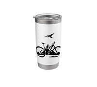 Mountain Biker MTB Cycling Trail Riding Stainless Steel Insulated Tumbler