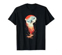 Mountain Biker Silhouette with Scenic Landscape T-Shirt