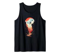 Mountain Biker Silhouette with Scenic Landscape Tank Top