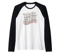 Mountain Biker Trail Side Therapist MTB Cycling Raglan Baseball Tee