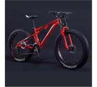 Mountain Bikes Men 26 Inch Adult Fat Tyre Bike With Full Suspension, High Carbon Steel Large Frame Dual Disc Brake Giant Bicycle(A,26in7)