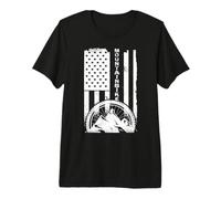 Mountain Bikes USA Flag MTB Mountain Biking Cycling Bicycles Premium T-Shirt