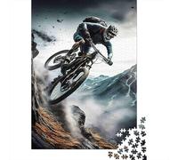 Mountain Biking Action 1000 Pc Eco-friendly Paper Jigsaw Puzzle Kids Beginners Fun Game Beautiful Decoration 52x38cm/1000pcs