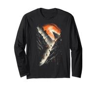 Mountain Biking Adventure Under Full Moon Long Sleeve T-Shirt
