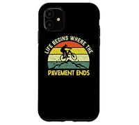 Mountain Biking Bike MTB Life Begins Where The Pavement Ends Case for iPhone 11