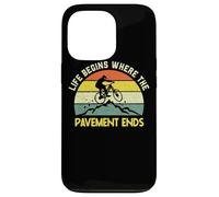 Mountain Biking Bike MTB Life Begins Where The Pavement Ends Case for iPhone 13 Pro