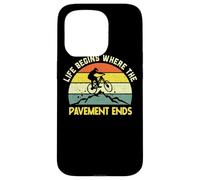 Mountain Biking Bike MTB Life Begins Where The Pavement Ends Case for iPhone 15 Pro