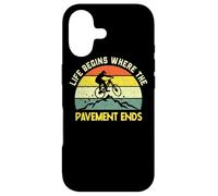 Mountain Biking Bike MTB Life Begins Where The Pavement Ends Case for iPhone 17