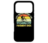 Mountain Biking Bike MTB Life Begins Where The Pavement Ends Case for iPhone 17 Pro