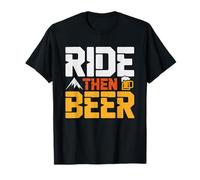 Mountain Biking Dad Who Rides Trails Then Celebrates Beer T-Shirt
