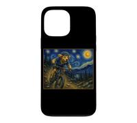 Mountain Biking Golden Retriever Art Dog on Bike Trail Case for iPhone 13 Pro Max