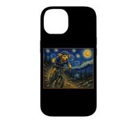 Mountain Biking Golden Retriever Art Dog on Bike Trail Case for iPhone 14