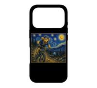 Mountain Biking Golden Retriever Art Dog on Bike Trail Case for iPhone 17 Pro