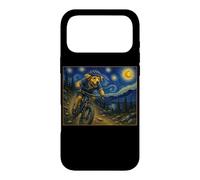 Mountain Biking Golden Retriever Art Dog on Bike Trail Case for iPhone 17 Pro Max