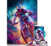 Mountain Biking Jigsaw Puzzles for Teenagers 1000 Jigsaws,Staycation Kill Time Every Piece Is Unique - Challenging Family Fun Game 50x75cm