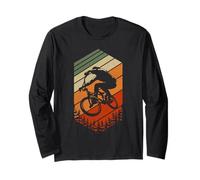 Mountain Biking Retro Jump Forest Extreme MTB Style Long Sleeve T-Shirt