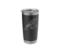 Mountain Bluebird Line Art Birdwatcher Stainless Steel Insulated Tumbler