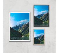 Mountain Boat Trip Giclee Art Print - A3 - Print Only