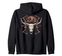 Mountain Bow Hunter Skull Archery Zip Hoodie