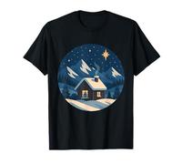 Mountain Cabin at Night T-Shirt