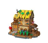 Mountain Cabin Building Bricks Set, 834 PCS Micro Bricks Architecture Set, Wooden Forest House Block Toy, Mini Wood Cabin Micro Building Set, Mini Brick Construction Toy Gif