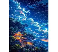 Mountain Cabin Landscape 150 Piece Jigsaw Puzzle for Adults, Creativity, Challenging and Difficult Puzzle, Brain Teaser Puzzles for Adults 150 Pieces for The Whole for Women, Men