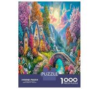 Mountain Cabin Puzzle Great Gift Home Decoration 1000 Piece Swans Jigsaw Puzzles Educational Games for Adults And Kids Age 14 Years Up 52x38cm/1000pcs