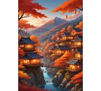 Mountain Cabin River 520 Piece Jigsaw Puzzles for Adults, Challenging and Brainteasing, Difficult Puzzles, Puzzle 520 Pieces